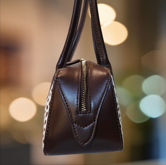 Dalmatian Faux Print Baguette Style Shoulder by House of Harlow 1960 NWT - Picture 2 of 7